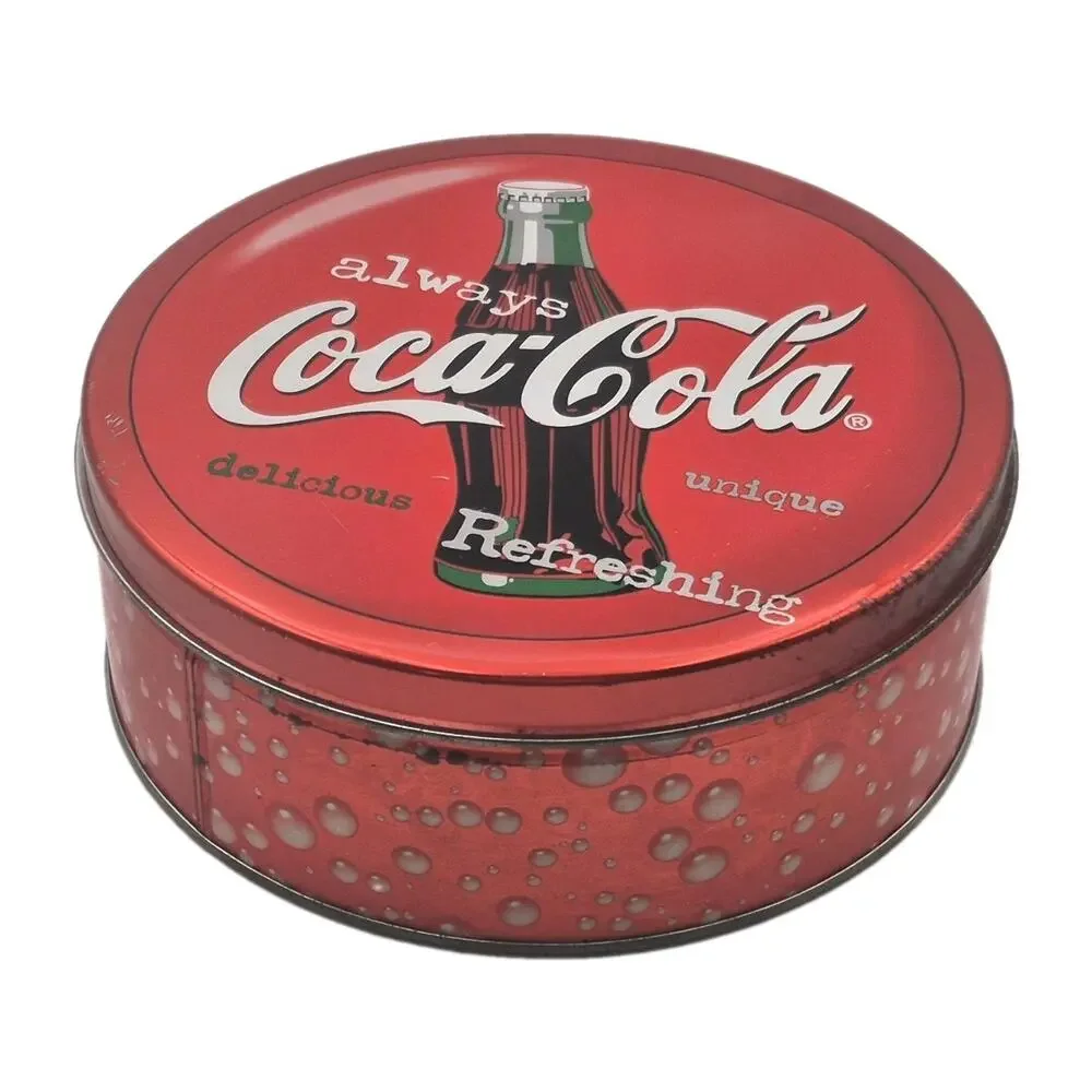 Always Coca-Cola Round Red Tin with Lid 6.5x2.5